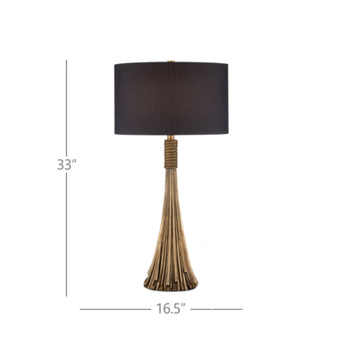Currey & Company 33.0" Baroque Cast Brass Table Lamp 7
