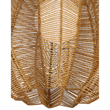Currey & Company 33.25" Barbary Fluted Outdoor 1-Light Pendant 1