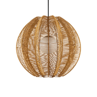 Currey & Company 33.25" Barbary Fluted Outdoor 1-Light Pendant 5