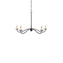 Currey & Company 33.25" Saxon Black 5-Light Wrought Iron Chandelier 2