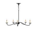 Currey & Company 33.25" Saxon Black 5-Light Wrought Iron Chandelier 3