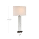 Currey & Company 33.25" Stanhope White Table Lamp 6