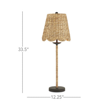 Currey & Company 33.5" Annabelle Water Hyacinth Table Lamp 4
