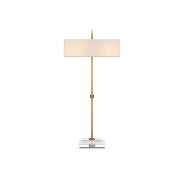 Currey & Company 34.5" Caldwell 2-Light Brass Table Lamp 4