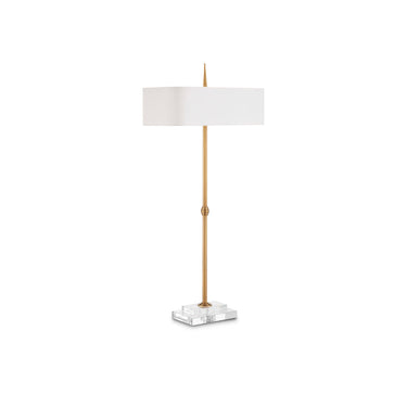 Currey & Company 34.5" Caldwell 2-Light Brass Table Lamp 5