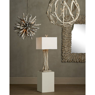 Currey & Company 34" Driftwood Whitewash Table Lamp 5