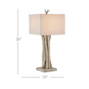 Currey & Company 34" Driftwood Whitewash Table Lamp 6