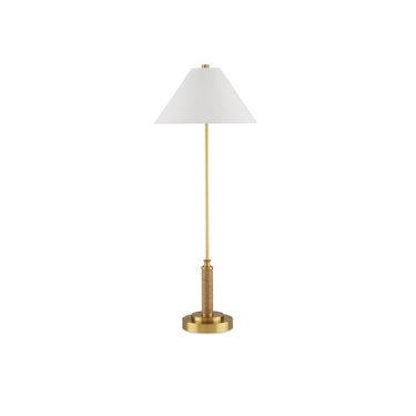 Currey & Company 36.5" Ippolito Brass Console Lamp 3