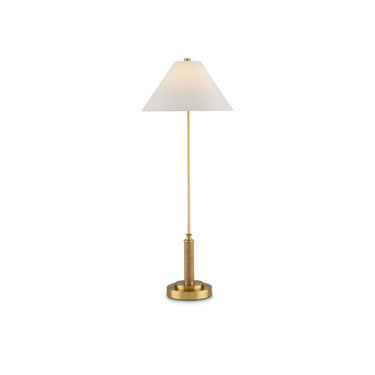 Currey & Company 36.5" Ippolito Brass Console Lamp 