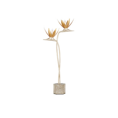 Currey & Company 36.5" Paradiso Gold & Silver 2-Light Table Lamp 5