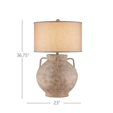 Currey & Company 36.75" Pompeii Terracotta Table Lamp 6