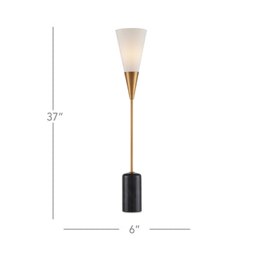 Currey & Company 37" Martini Black Torchiere Table Lamp 5