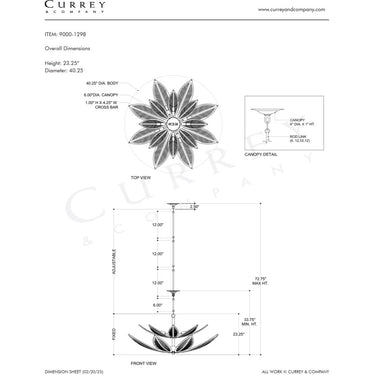 Currey & Company 40.25" Cubana Two-Tier 8-Light Chandelier 10