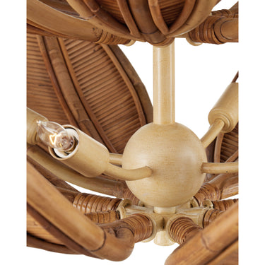 Currey & Company 40.25" Cubana Two-Tier 8-Light Chandelier 2