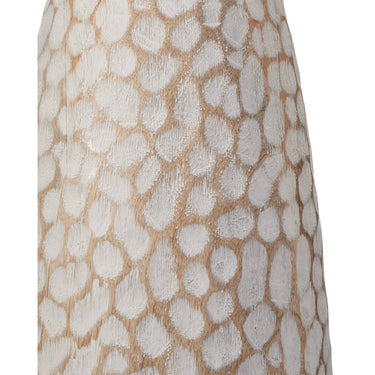 Currey & Company 41.5" Edwell Whitewash Hand-Carved Wood Table Lamp 1