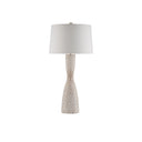 Currey & Company 41.5" Edwell Whitewash Hand-Carved Wood Table Lamp 3
