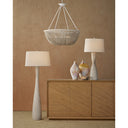 Currey & Company 41.5" Edwell Whitewash Hand-Carved Wood Table Lamp 4