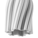 Currey & Company 5.5" Posh Round 1-Light 3-D Printed Porcelain Pendant 1