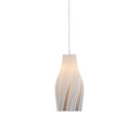Currey & Company 5.5" Posh Round 1-Light 3-D Printed Porcelain Pendant 