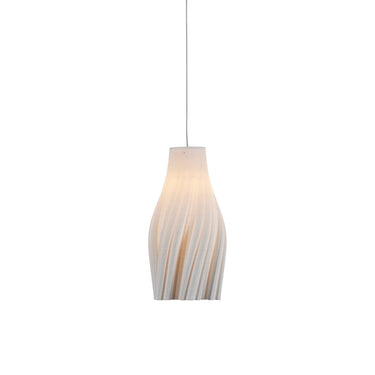 Currey & Company 5.5" Posh Round 1-Light 3-D Printed Porcelain Pendant 