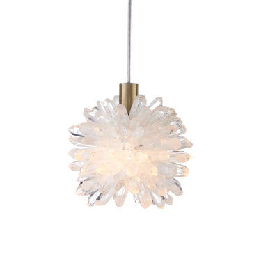 Currey & Company 5.5" Purity 1-Light Quartz Pendant 