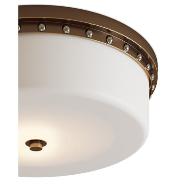 Currey & Company 5" x 18" Barnabe Brass 1-Light Flush Mount 1