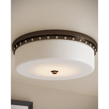 Currey & Company 5" x 18" Barnabe Brass 1-Light Flush Mount 5