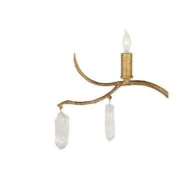 Currey & Company 5000-0014 Forest Light Wall Sconce in Washed Lucerne Gold/Natural 2