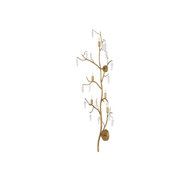 Currey & Company 5000-0014 Forest Light Wall Sconce in Washed Lucerne Gold/Natural 4