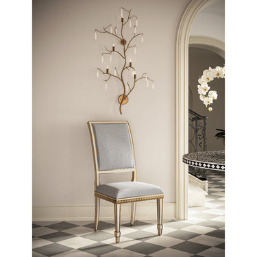 Currey & Company 5000-0014 Forest Light Wall Sconce in Washed Lucerne Gold/Natural 7