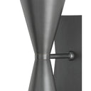 Currey & Company 5000-0044 Gino Wall Sconce in Dark Gray/White Interior 2