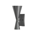 Currey & Company 5000-0044 Gino Wall Sconce in Dark Gray/White Interior 1