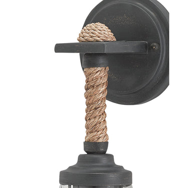 Currey & Company 5000-0049 Hightider Wall Sconce in French Black/Natural 2