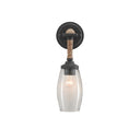 Currey & Company 5000-0049 Hightider Wall Sconce in French Black/Natural 3
