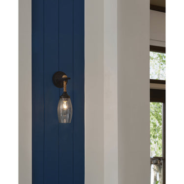 Currey & Company 5000-0049 Hightider Wall Sconce in French Black/Natural 4