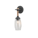 Currey & Company 5000-0049 Hightider Wall Sconce in French Black/Natural 1