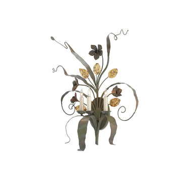 Currey & Company 5000-0067 Westley Wall Sconce in Verdigris/Antique Gold Leaf 3
