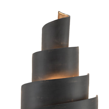Currey & Company 5000-0112 Chiffonade Wall Sconce in French Black/Painted Gold 2