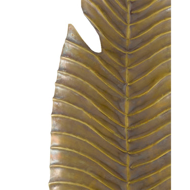 Currey & Company 5000-0127 Tropical Leaf Wall Sconce in Vintage Brass 2