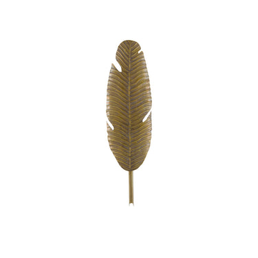 Currey & Company 5000-0127 Tropical Leaf Wall Sconce in Vintage Brass 1