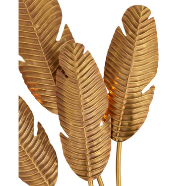 Currey & Company 5000-0128 Tropical Wall Sconce in Vintage Brass 2