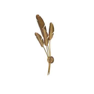 Currey & Company 5000-0128 Tropical Wall Sconce in Vintage Brass 4
