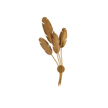 Currey & Company 5000-0128 Tropical Wall Sconce in Vintage Brass 5