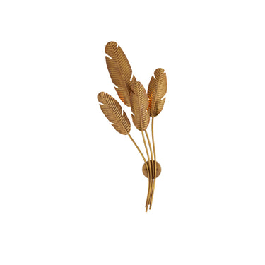 Currey & Company 5000-0128 Tropical Wall Sconce in Vintage Brass 1