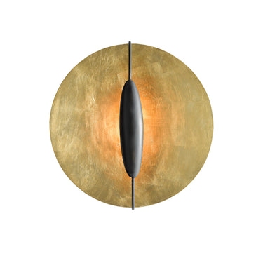 Currey & Company 5000-0130 Pinders Wall Sconce in Contemporary Gold Leaf/Painted Contemporary Gold/French Black 1
