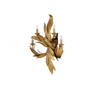 Currey & Company 5000-0132 Apollo Wall Sconce in Contemporary Gold Leaf 4