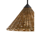 Currey & Company 5000-0139 Basket Swing Arm Sconce in Blacksmith/Natural - Crescent Harbor