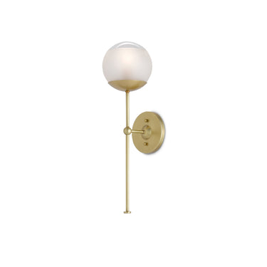 Currey & Company 5000-0154 Montview Wall Sconce in Brushed Brass 1