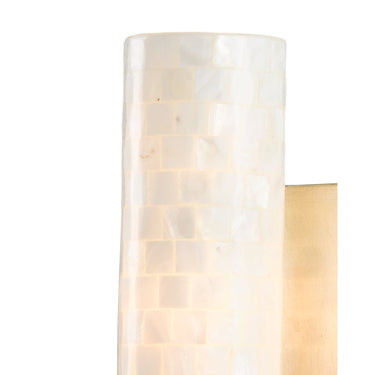 Currey & Company 5000-0158 Abadan Wall Sconce in Pearl/Silver Leaf 2