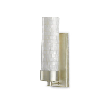 Currey & Company 5000-0158 Abadan Wall Sconce in Pearl/Silver Leaf 4